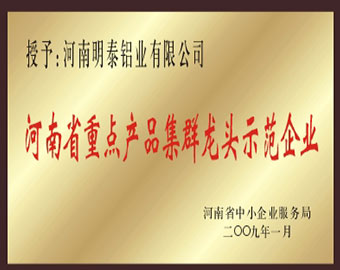 河南省重點產品集群龍頭示范企業(yè) 河南省重點產品集群龍頭示范企業(yè)
